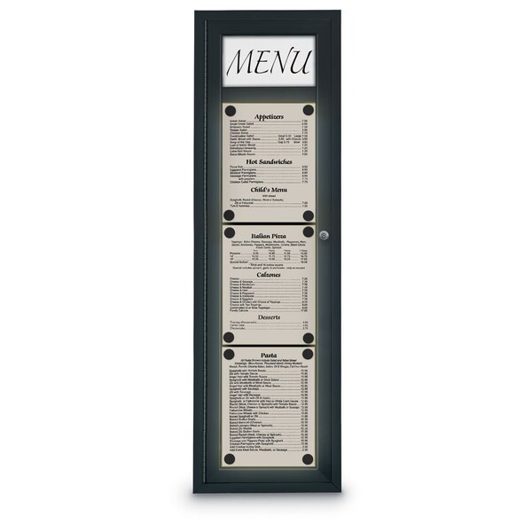 Sliding Door Indoor Enclosed Corkboard, 7